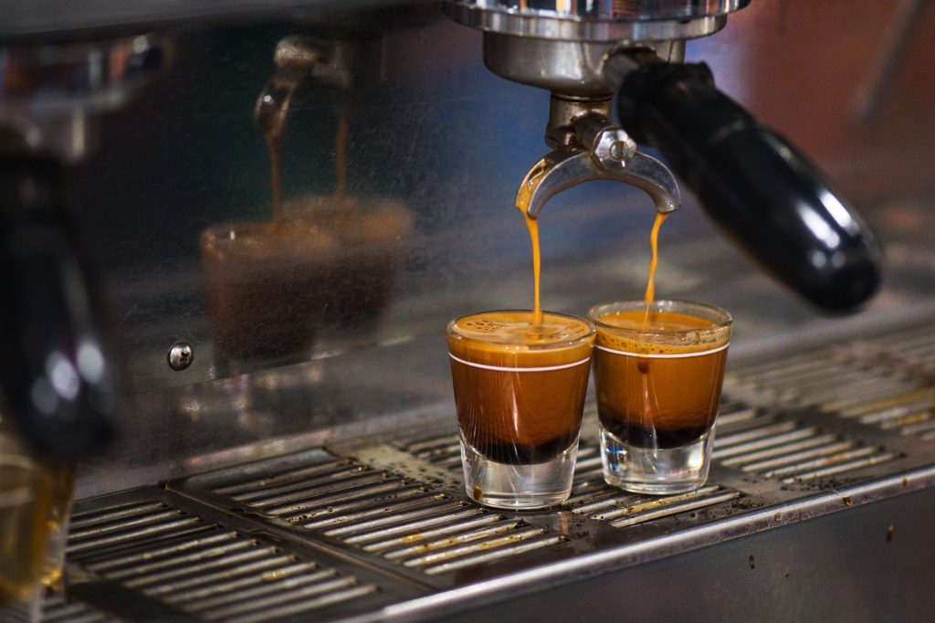 Espresso clearance shot machine